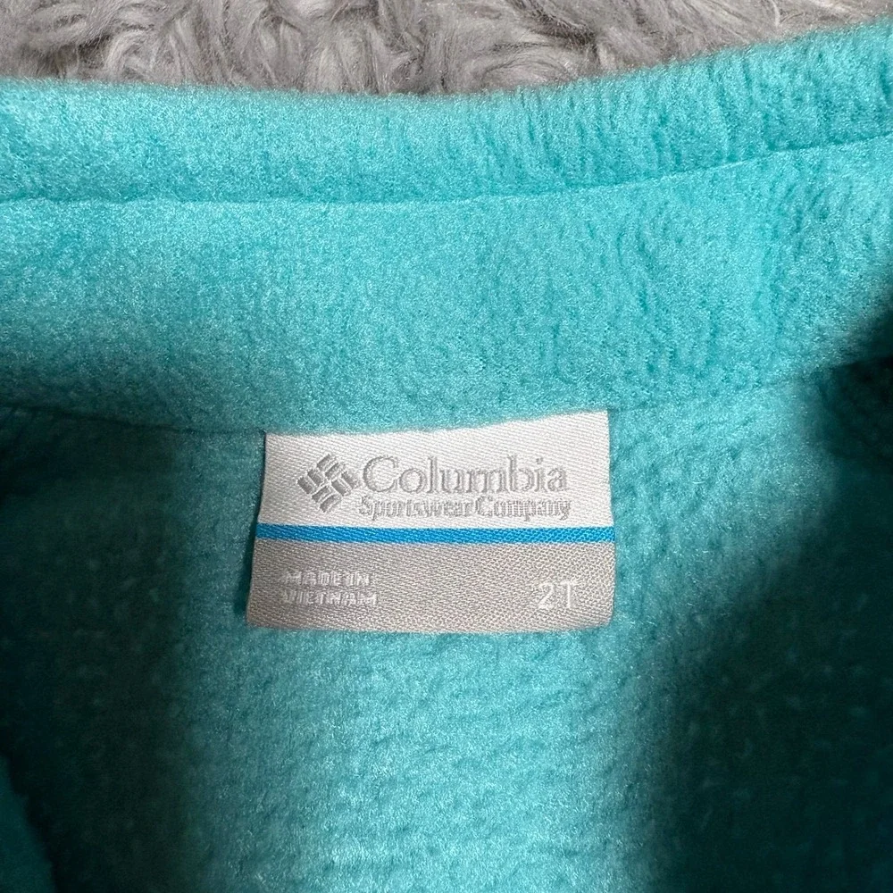 Columbia Fleece Jacket Turquoise Toddler 2T Unisex